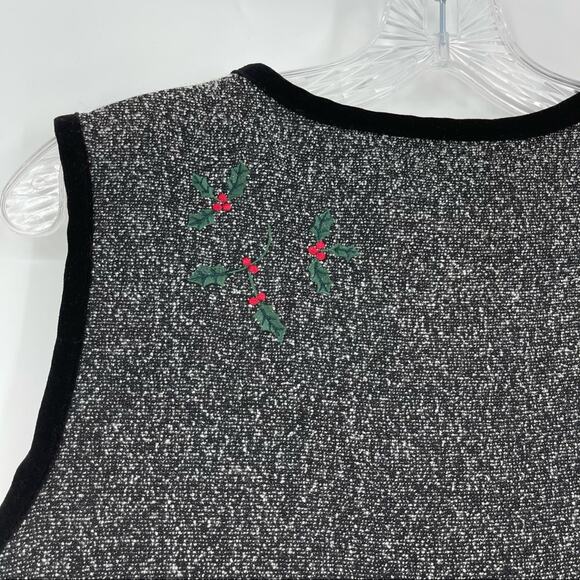 Christopher & Banks Holiday Christmas Sweater Vest Small Preppy Holiday Party - Picture 13 of 15
